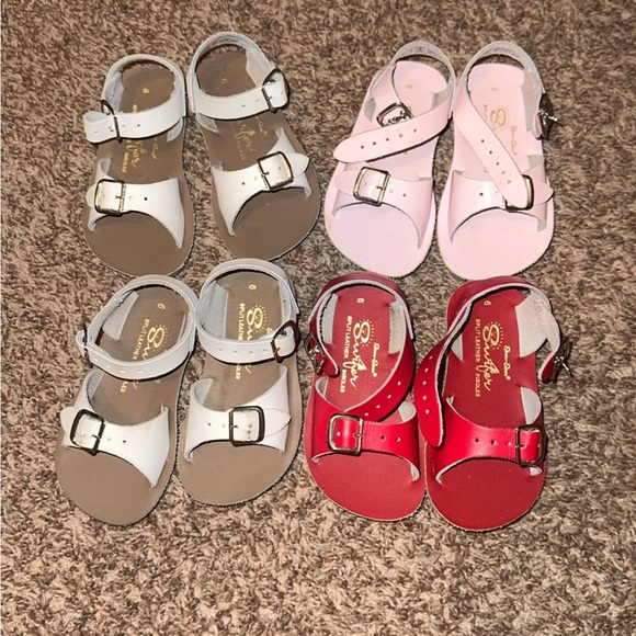 Classic Kids Sandals - White, Pink, and Red - Picture 1 of 1